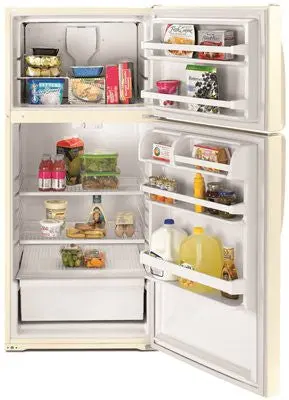 Whirlpool&Reg; 16 Cu. Ft. Top Freezer Refrigerator, Biscuit, Reversible Door Swing 1