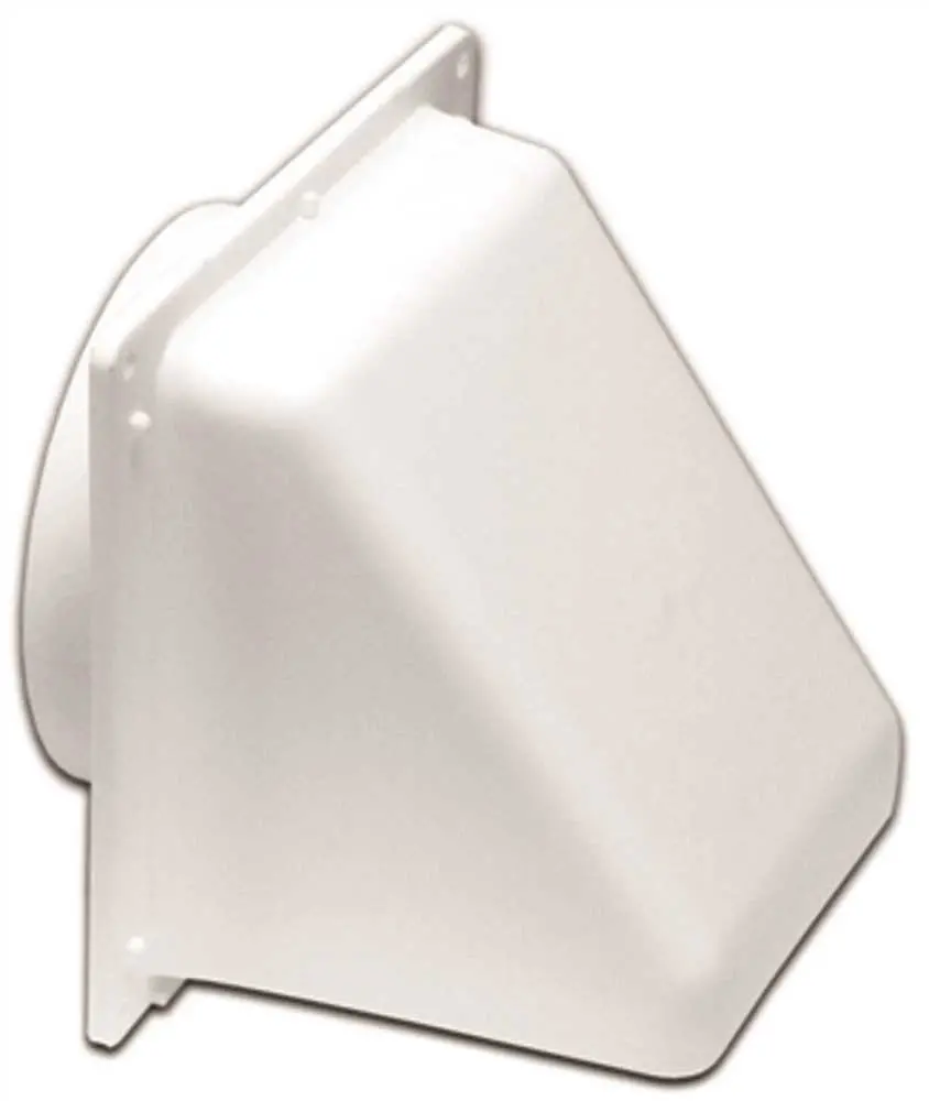 Dryer Vent Hood With Removable Screen, 4", White 1