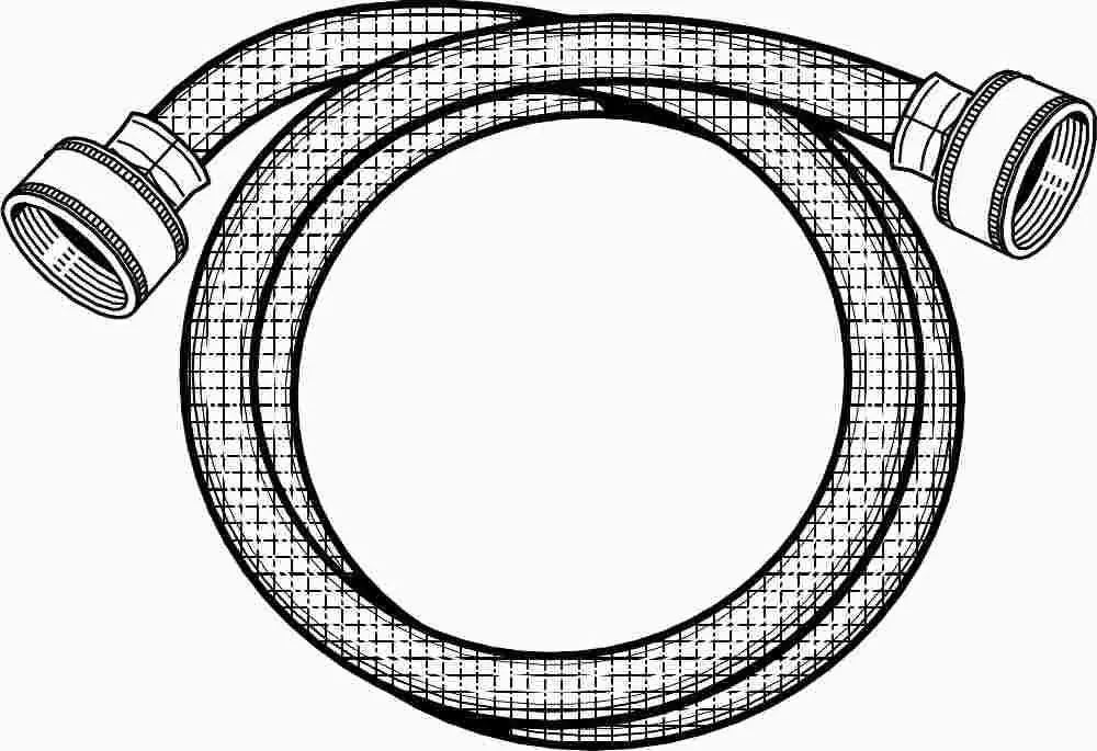 Washing Machine Hose 48 In. Stainless Steel 1