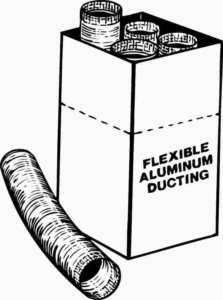 Flexible Aluminum Ducting 3" X 8' 1