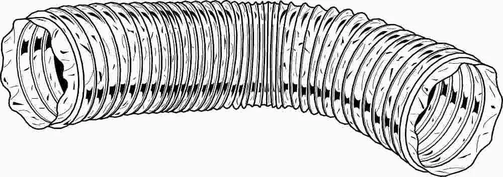 Flexible Dryer Vent Ducting 4" X 8' 1