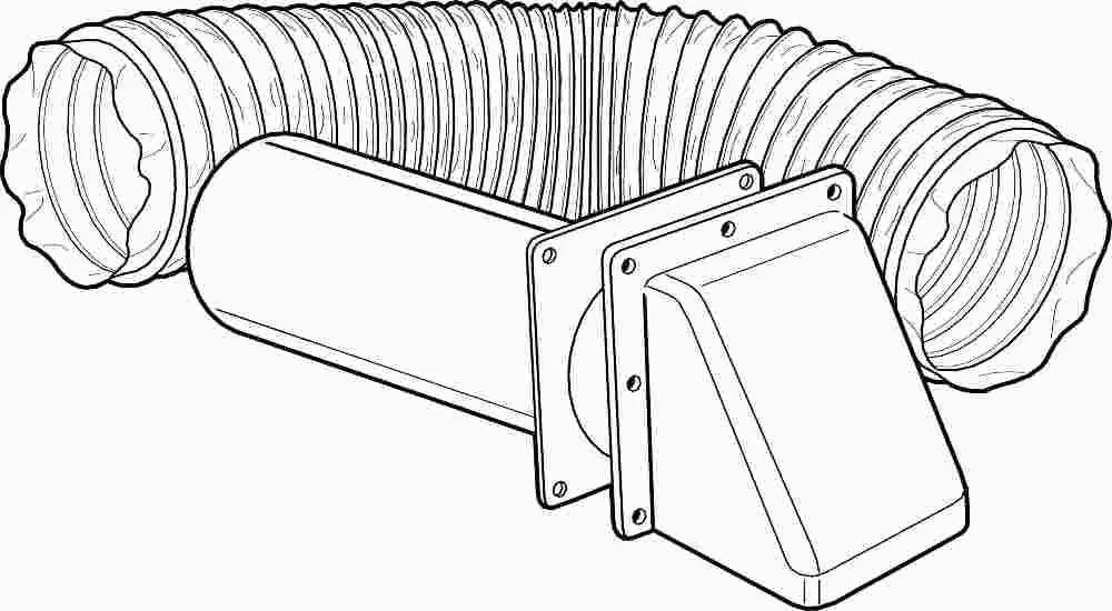 Super Flex Hose Dryer Vent Kit 5' 1