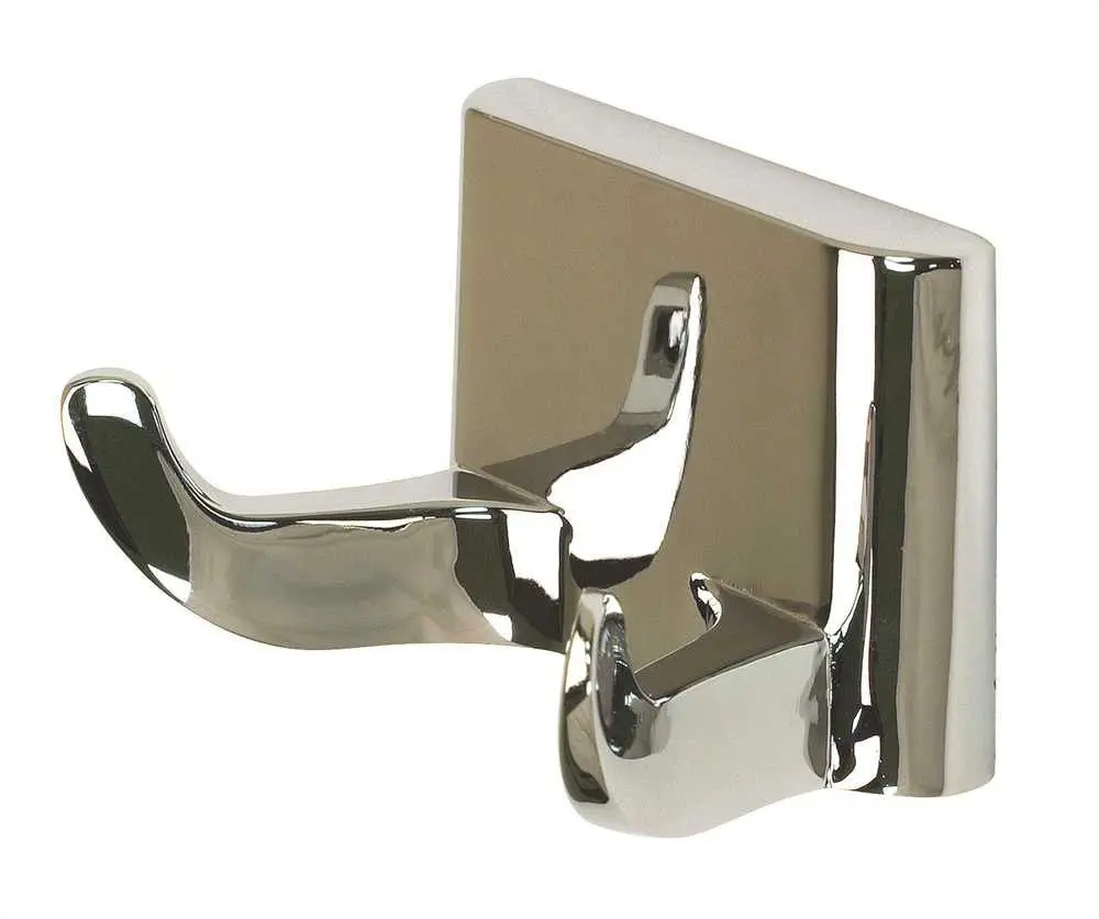 Double Robe Hook Concealed Screw Chrome Plated 1