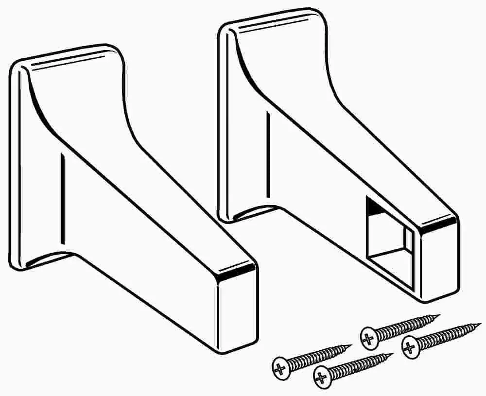 Concealed Screw Towel Bar Bracket 5-8 In 1
