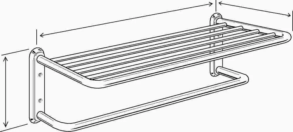 Towel Shelf 24 In. Chrome 1