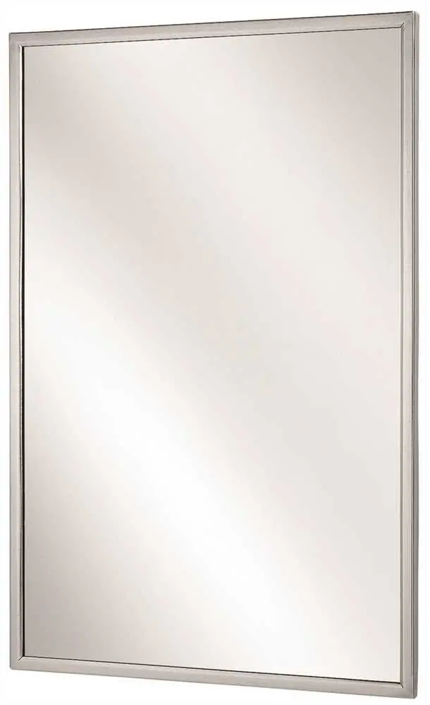 Bradley Angle Frame Mirror, Stainless Steel, 24X60 In. 1