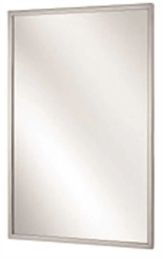Bradley Channel Frame Mirror, Stainless Steel, 18X30 In. 1