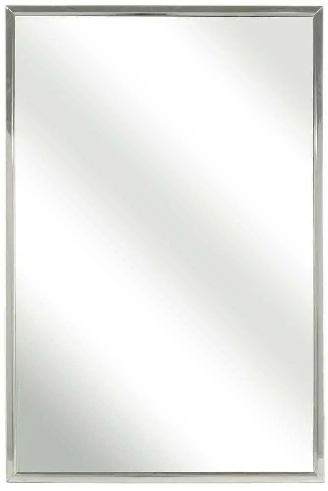 Bradley Channel Frame Mirror, Stainless Steel, 24X36 In. 1