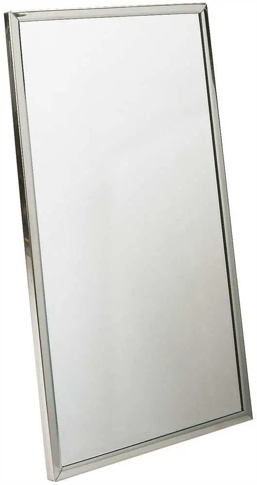Bradley Channel Frame Mirror, Stainless Steel, 24X60 In. 1
