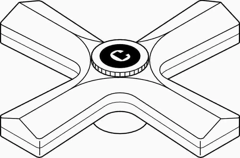Hot-Cold Cross Handle Assembly For Briggs 1