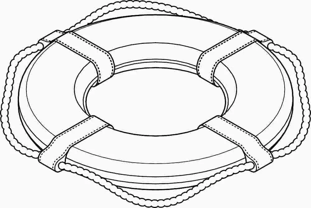 Life Ring 24 In. Diameter, Coast Guard Approved 1