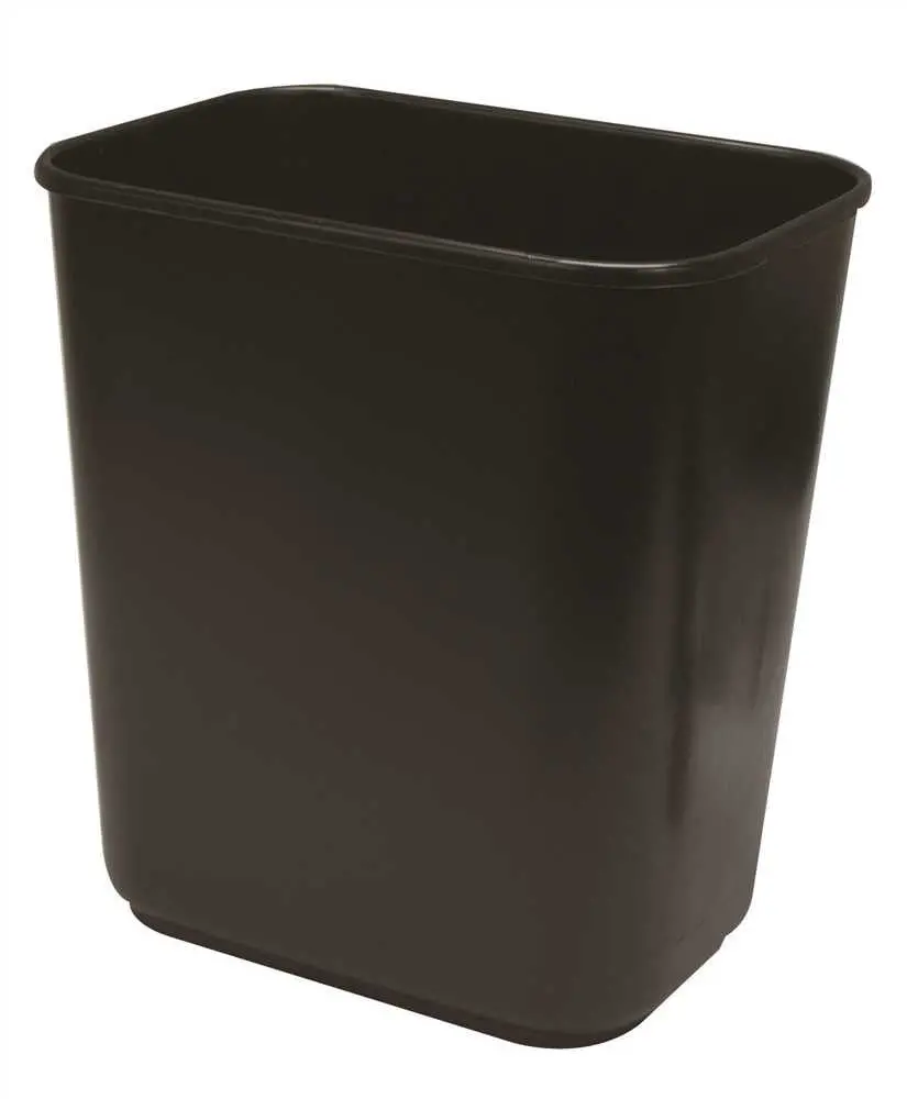 Continental Commercial Products&Reg; Plastic Trash Can, Black, 14 Quarts 1