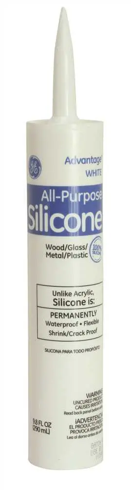 Ge&Reg; Advantage Silicone Caulk, 9.8 Oz. Cartridge, White 1