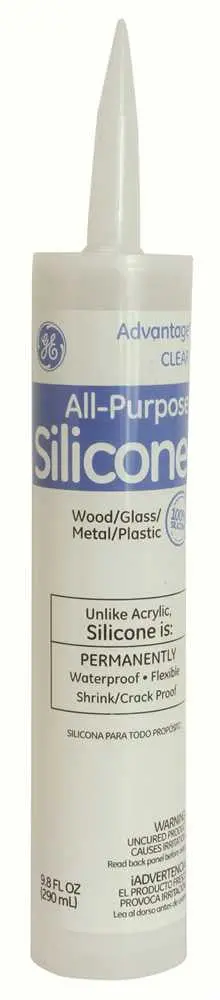Ge&Reg; Advantage Silicone Caulk, 9.8 Oz. Cartridge, Clear 1