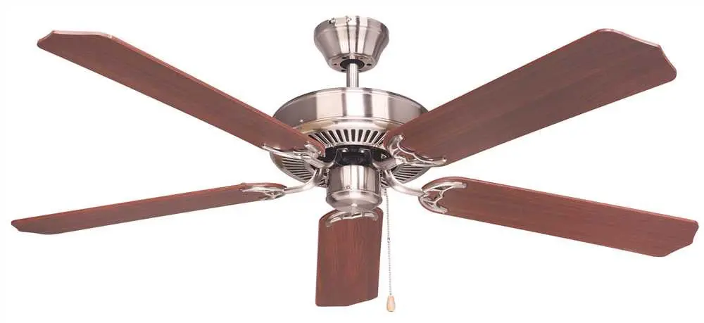 Bala&Reg; Light Kit Adaptable Four Or Five Blade Ceiling Fan, 52 In., Antique Nickel With Reversible Ash And Mahogany Blades 1