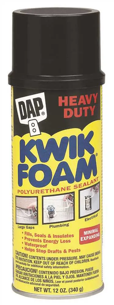 Dap&Reg; Kwik Foam Polyurethane Insulating Sprayfoam Sealant, 12 Oz. 1