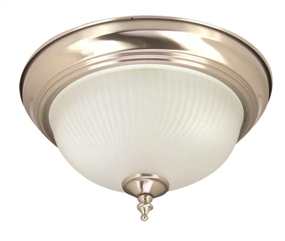 Decorative Surface Mount Ceiling Fixture, Maximum One 75 Watt Incandescent Medium Base Bulb, 10-7-8", Brushed Nickel 1