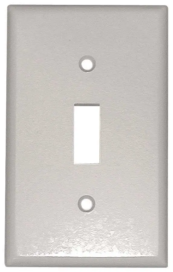 Jumbo Toggle Plate 1 Gang White 1