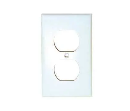 Jumbo Duplex Plate 1 Gang White 1