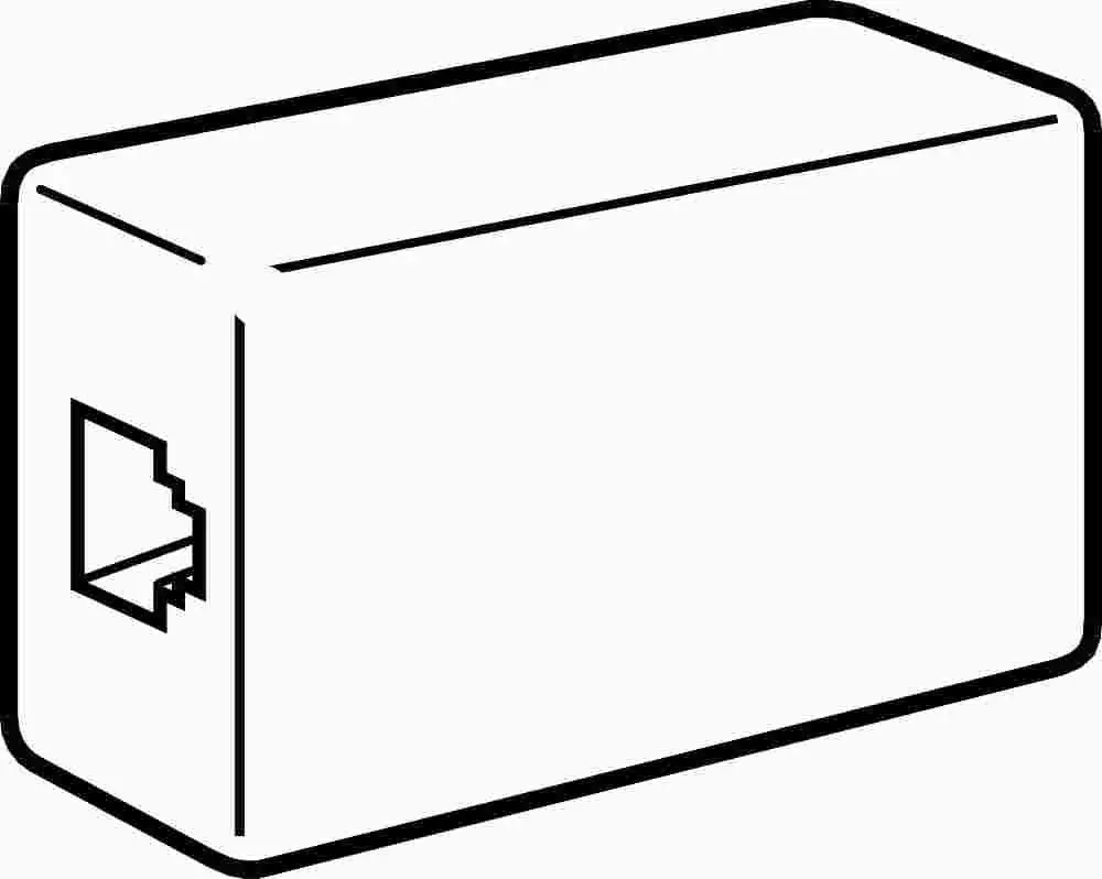 Telephone Surface Mount Jack Ivory 1