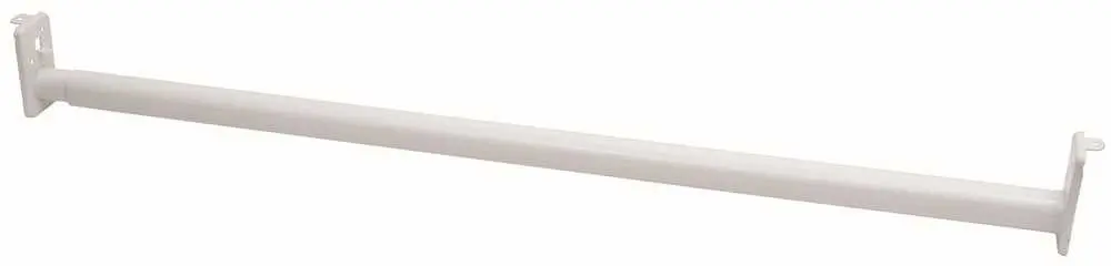 White Adjustable Closet Rod 30" To 48" 1