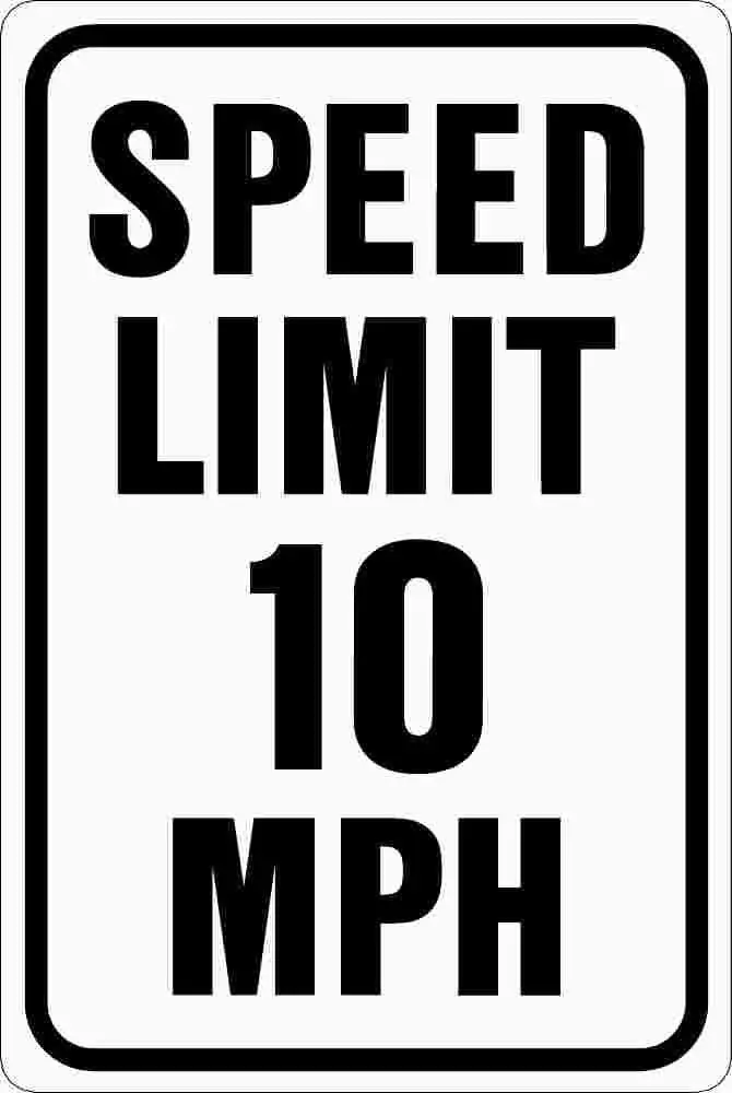 Speed Limit 10 Mph 12" X 18" Aluminum Street Sign 1