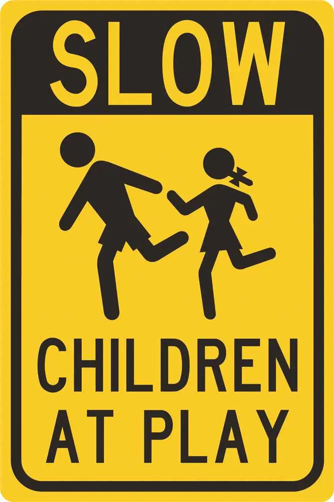 Slow Children At Play 12" X 18" Aluminum Street Sign 1