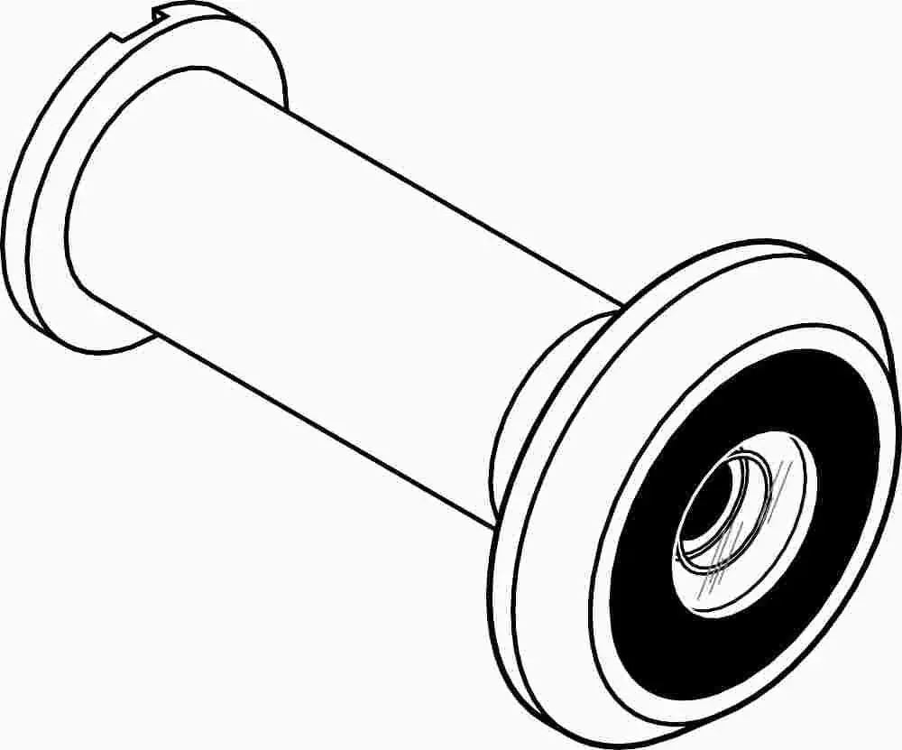 Anvil Mark&Reg; Door Viewer, 180 Deg Satin Nickel, 1-2 In. Hold, Fits 1-3-8 In. To 2 In. Door 1