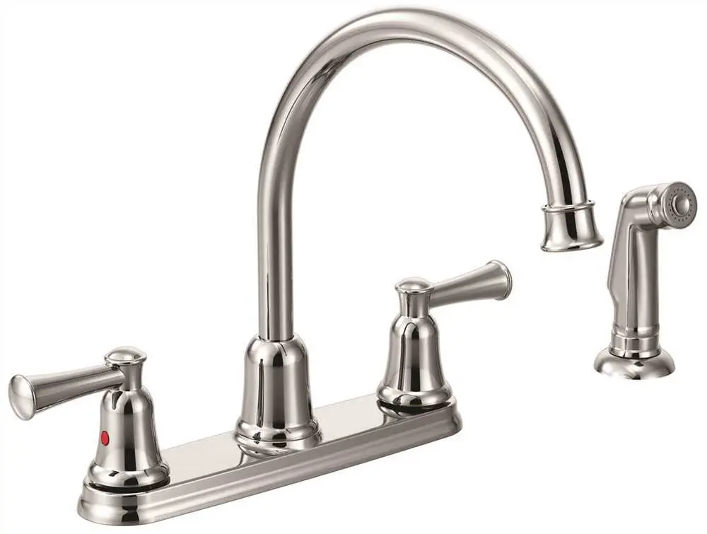 Cleveland Faucet Group Capstone Kitchen Two Handle Hi Arch Spout Lead Free Chrome With Spray 1