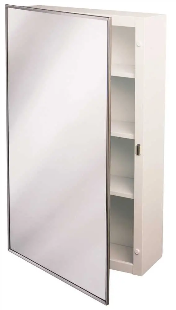 Surface Mount Steel Medicine Cabinet 16 In. X 22 In. Chrome 1