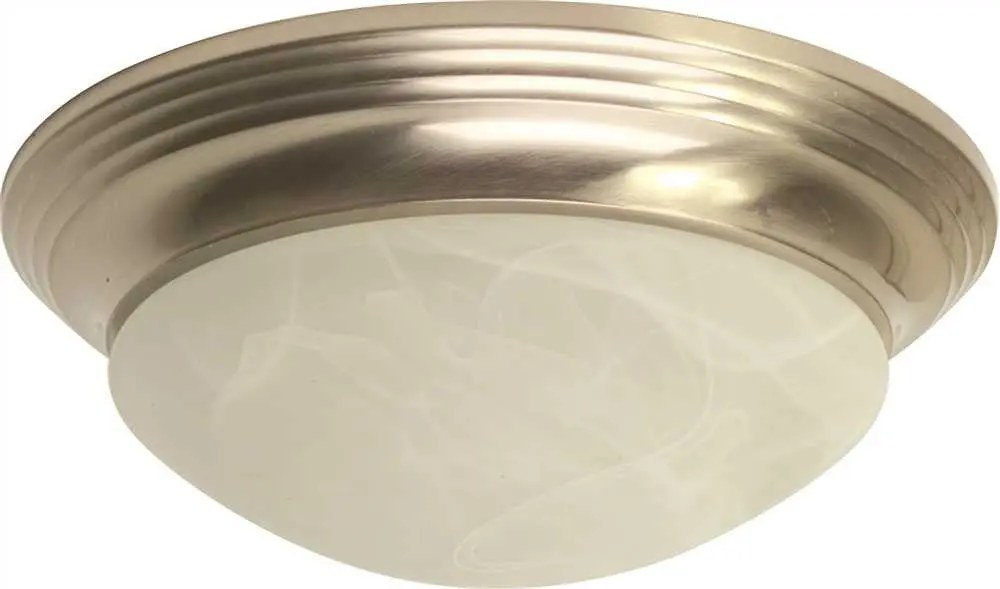 Royal Cove Decorative Flush Mount Ceiling Fixture, Brushed Nickel, 14" X 5" 1
