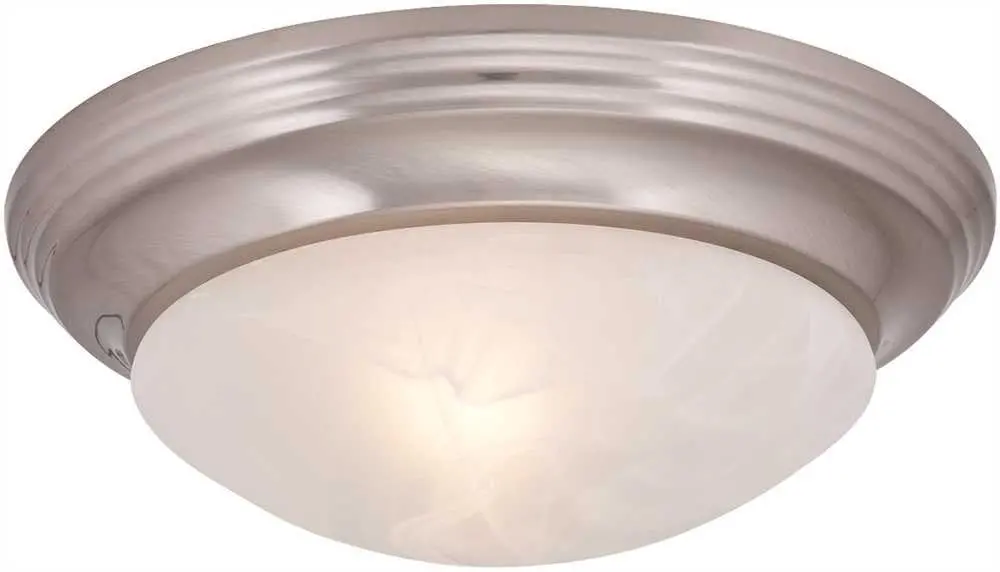 Royal Cove Decorative Flush Mount Ceiling Fixture, Brushed Nickel, 12" X 4-1-4" 1