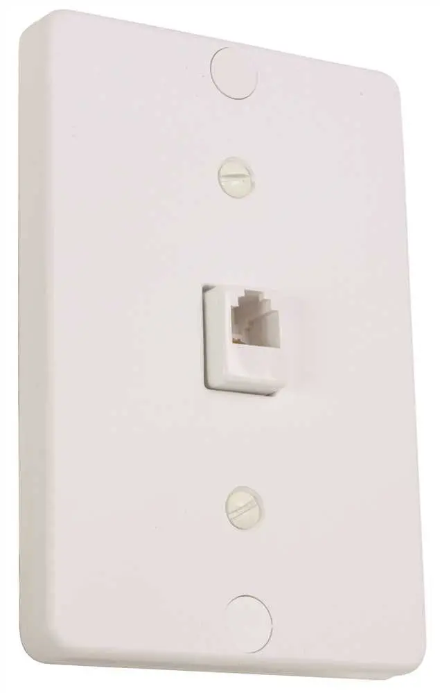 Surface Mount Wallphone Plate White 1