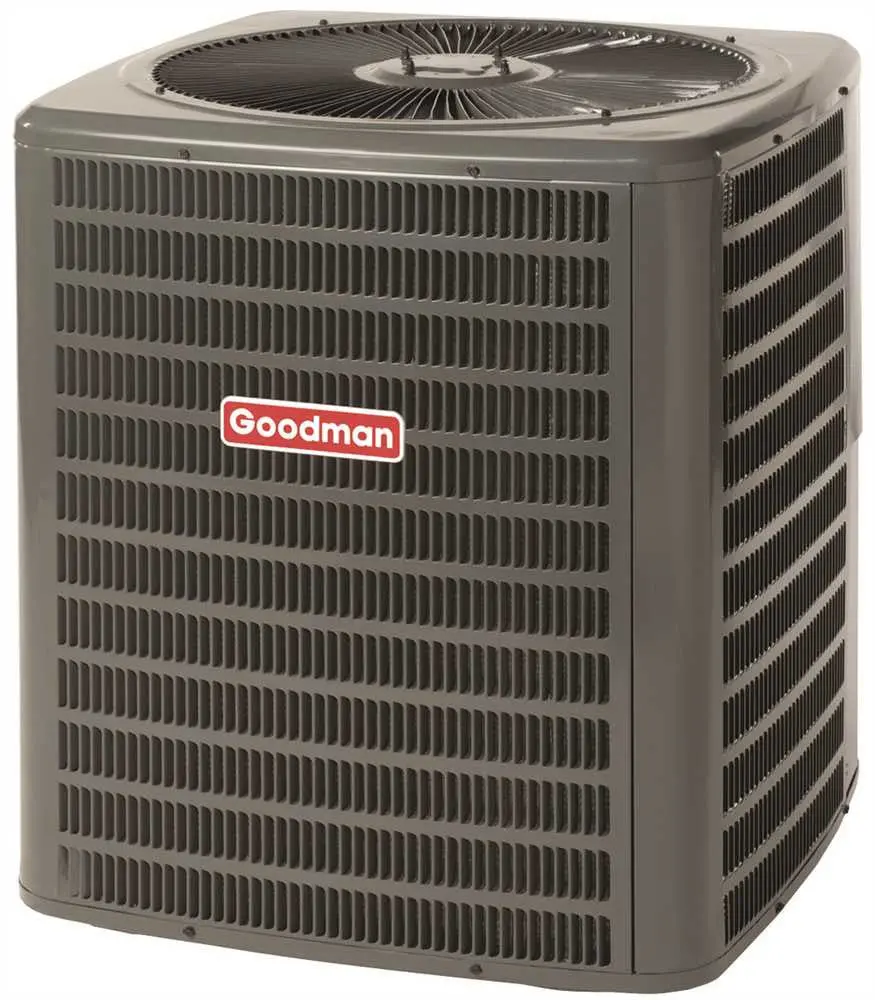 Goodman&Reg; 13 Seer R-410A Condensing Unit, 1.5 Ton, 18,000 Btu, 208 - 230 Volts, 9.1 Amps 1