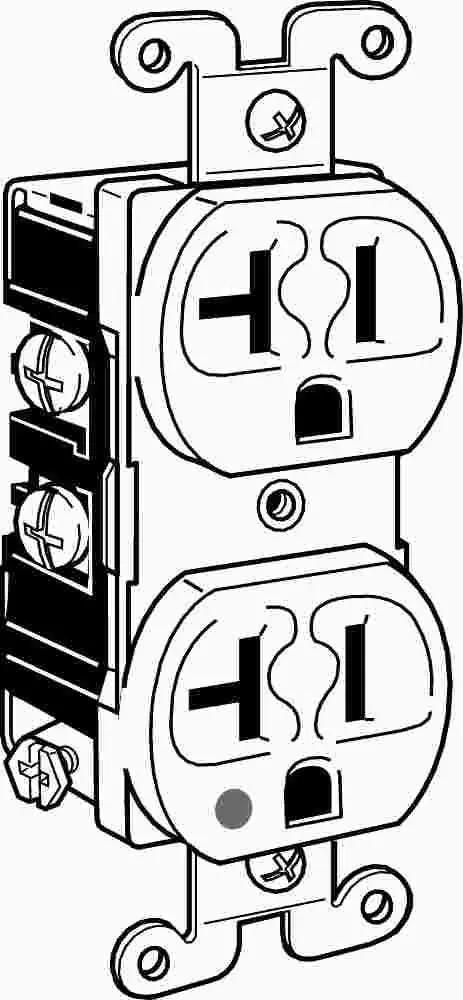 Duplex Outlet 15Amp Hospital Grade Ivory 1