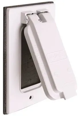 Gfci Weather Protective Cover, White 1