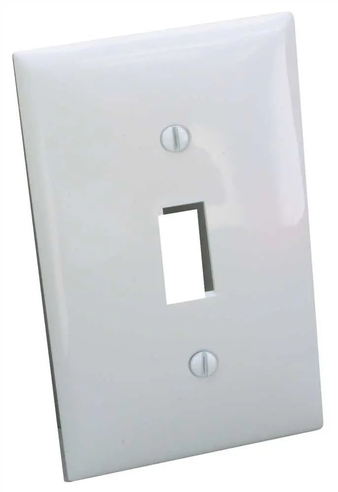 Plastic Wallplate Toggle Switch White 1