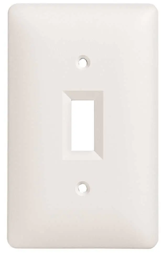 Masque Single Toggle Switch Wallplate White 1