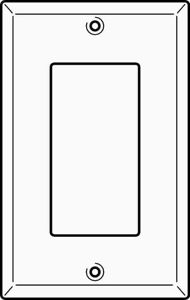 Deco 1 Gang Wall Plate White 1