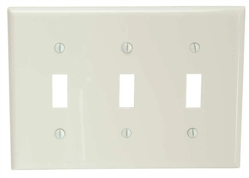 Triple Wall Switch Plate White 1