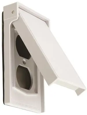 Weatherproof Cover 1-Gang Vertical White 1