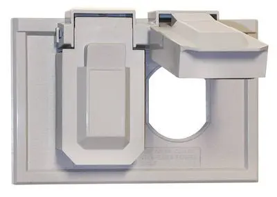 Weatherproof Cover 1-Gang Horizontal Gray 1