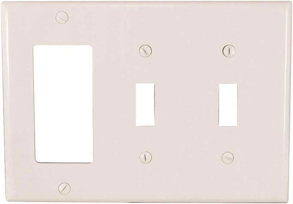 Three Gang Combination Switch And Decorator Wallplate 1
