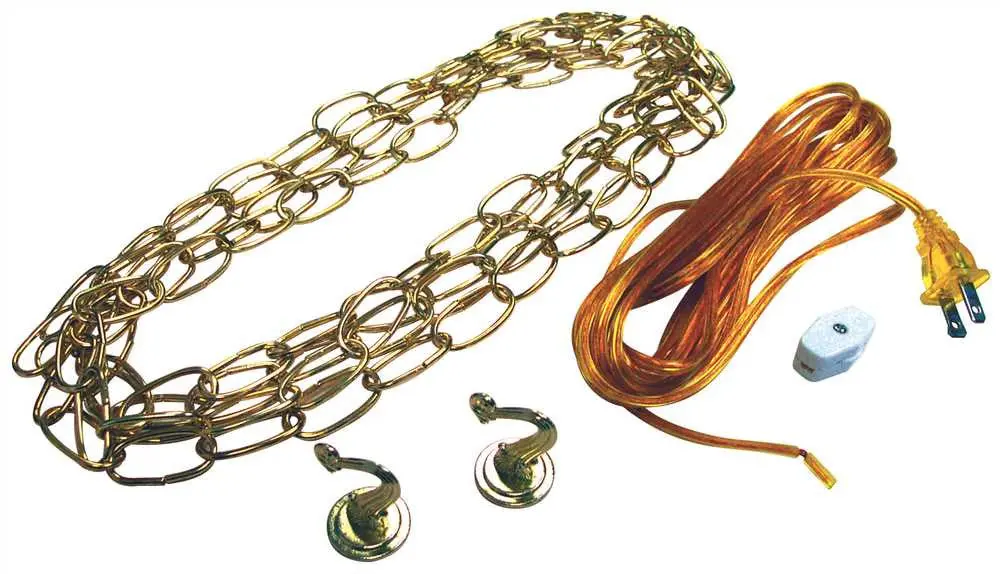 Swag Hook And Chain Kit Brass 15 Ft. 1