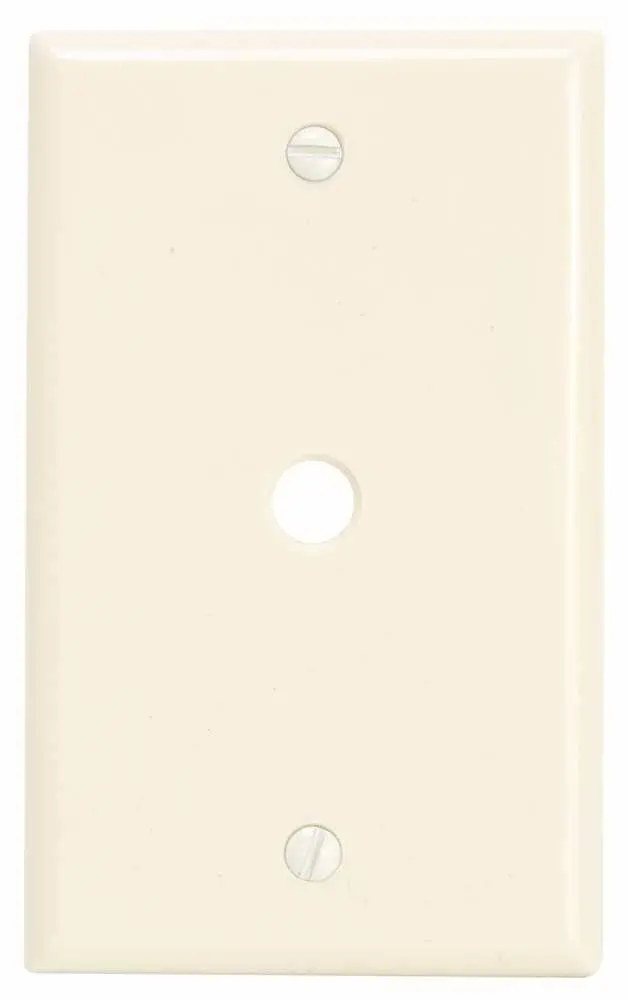 Preferred Industries&Reg; 1-Gang Telephone And Coaxial Cable Wall Plate, Almond 1