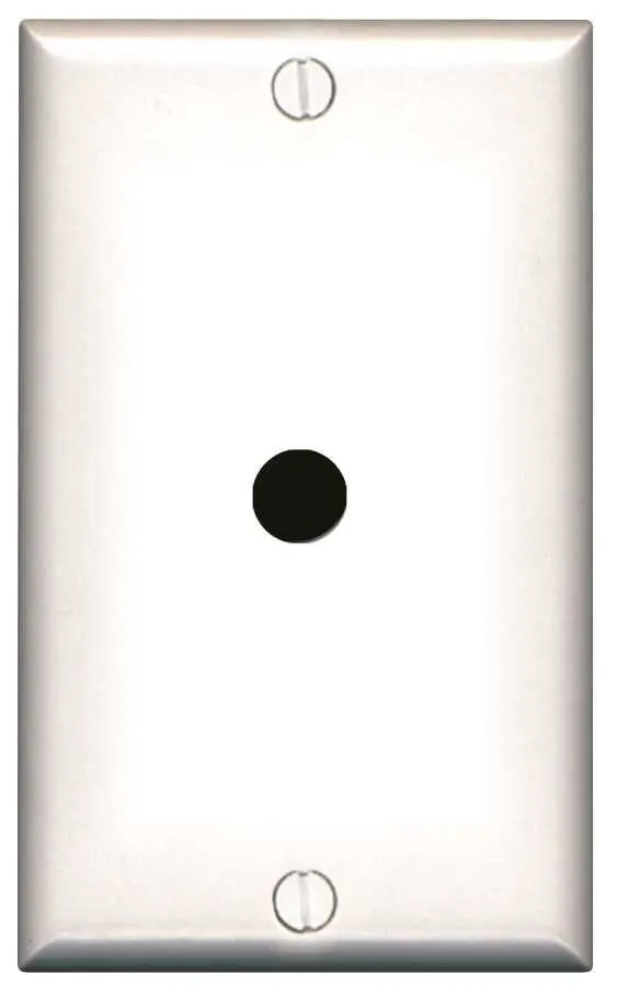 Preferred Industries&Reg; 1-Gang Telephone And Coaxial Cable Wall Plate, White 1