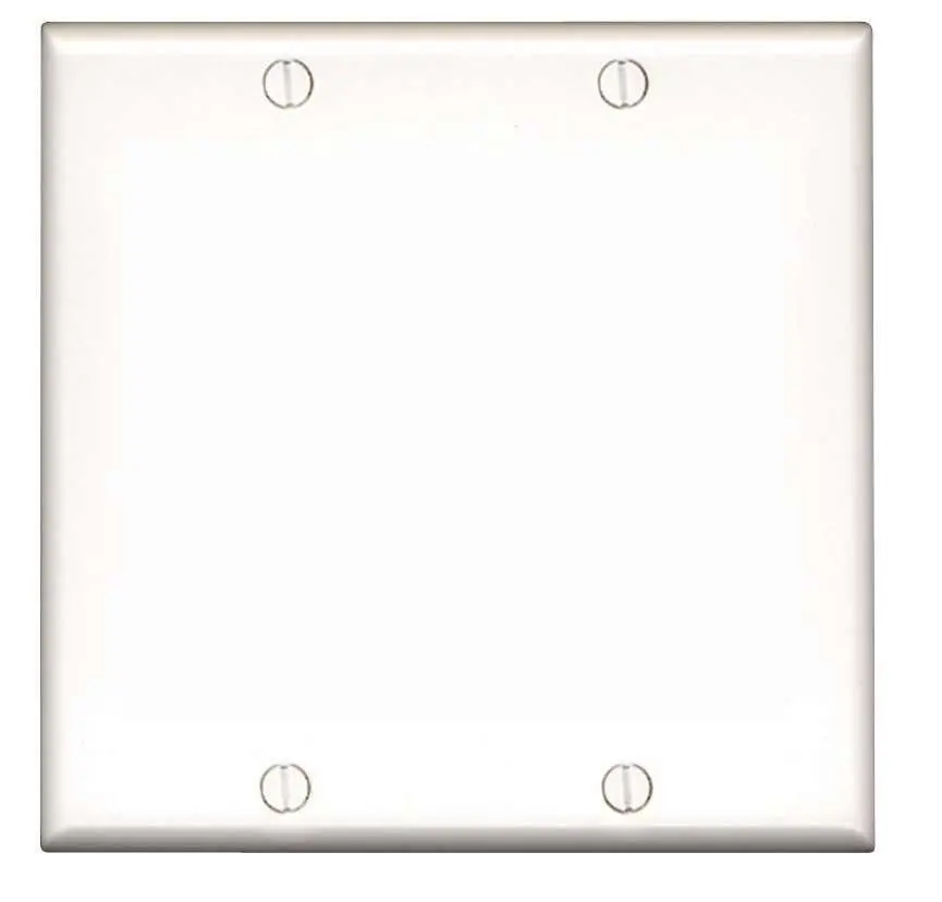 Blank Wallplate 2 Gang White 1
