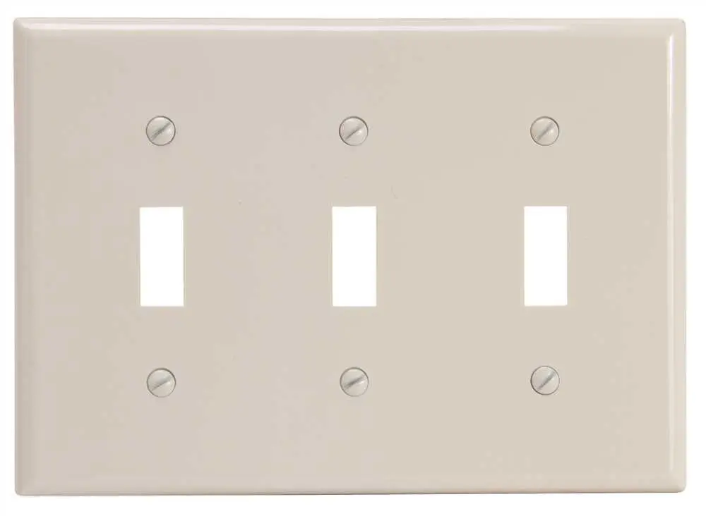 Switch 3 Gang Wallplate Almond 1