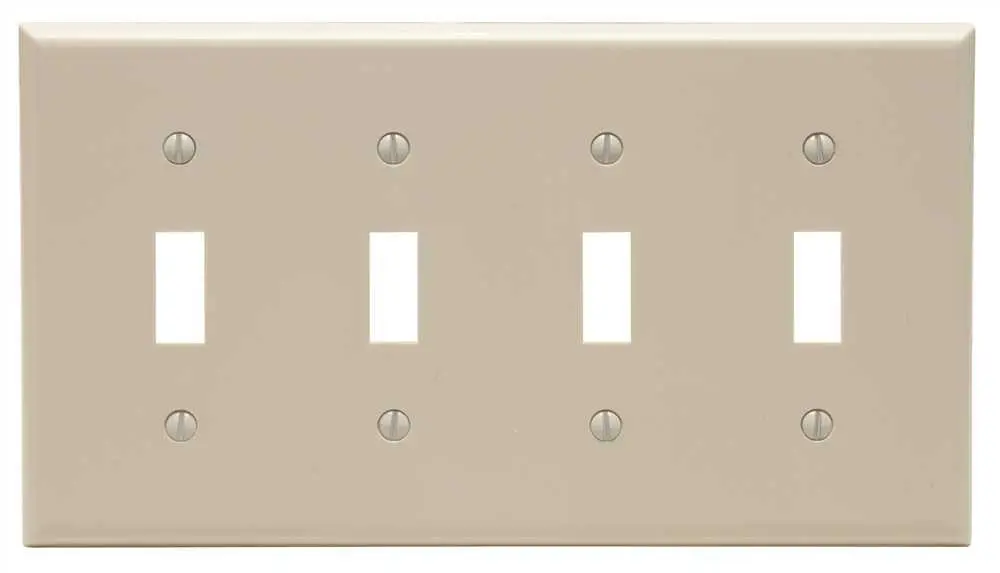 Switch 4 Gang Wallplate Almond 1