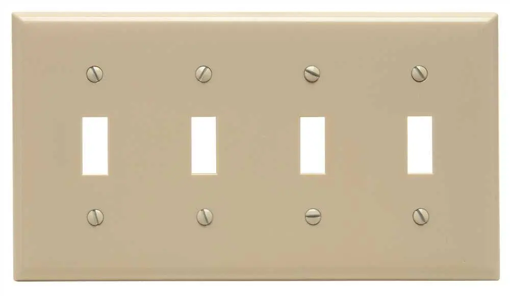 Switch 4 Gang Wallplate Ivory 1